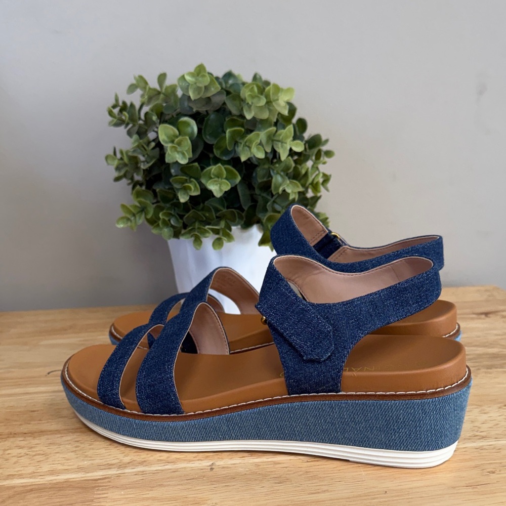 Cole Haan Women's Original Peyton Flatforms, Denim Multi Textl